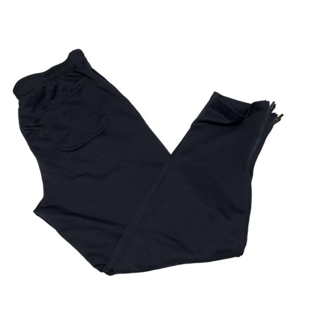3/$25   Athletic Works Mens Black Track Pants Zippered Ankle Pull on Size Medium